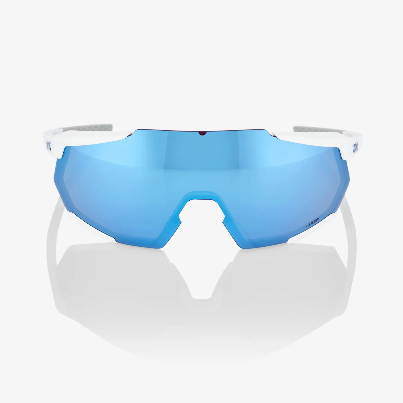 100% Racetrap 3.0 / Matte White HiPER Blue Multilayer Mirror
