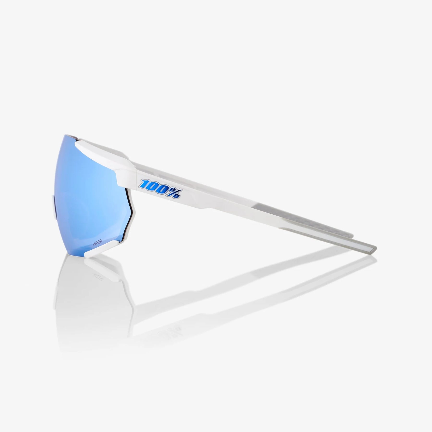 100% Racetrap 3.0 / Matte White HiPER Blue Multilayer Mirror