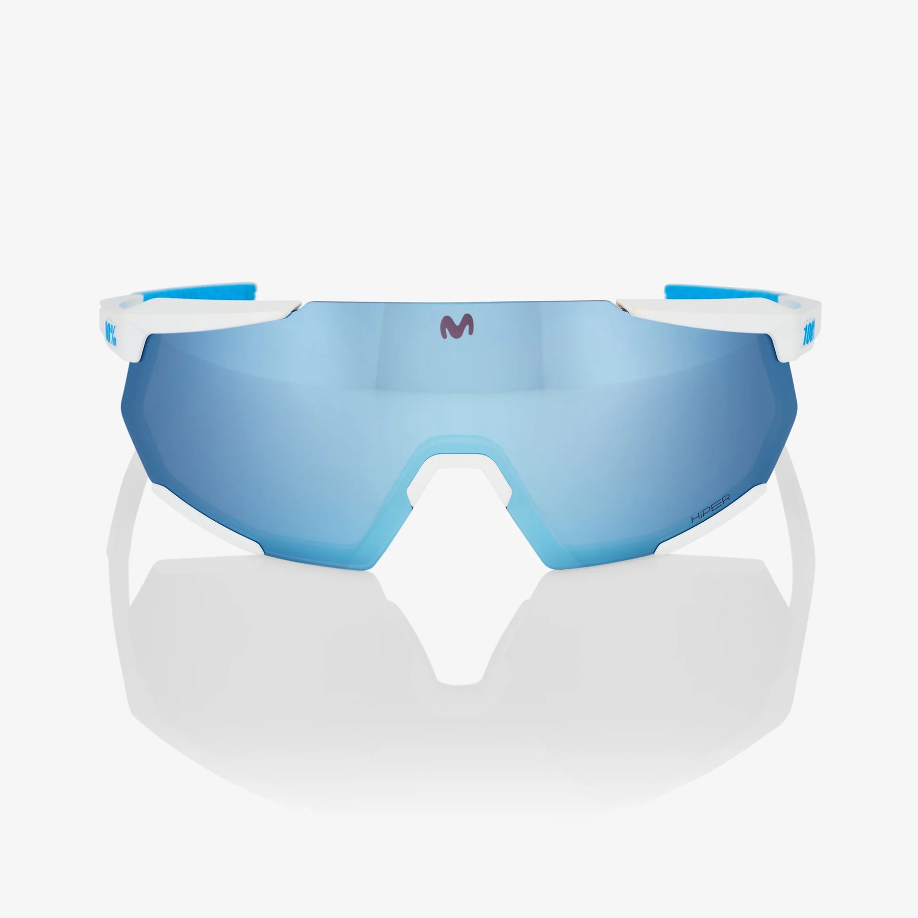 100% Racetrap 3.0 / SE Movistar Team White HiPER Blue Multilayer Mirror