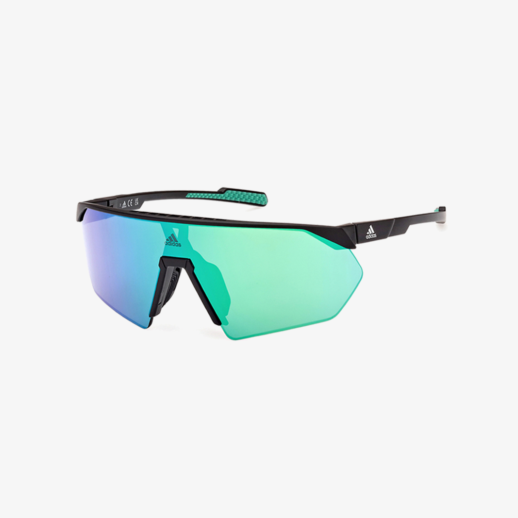 Adidas SP0076 Black Matt / Green Mirror