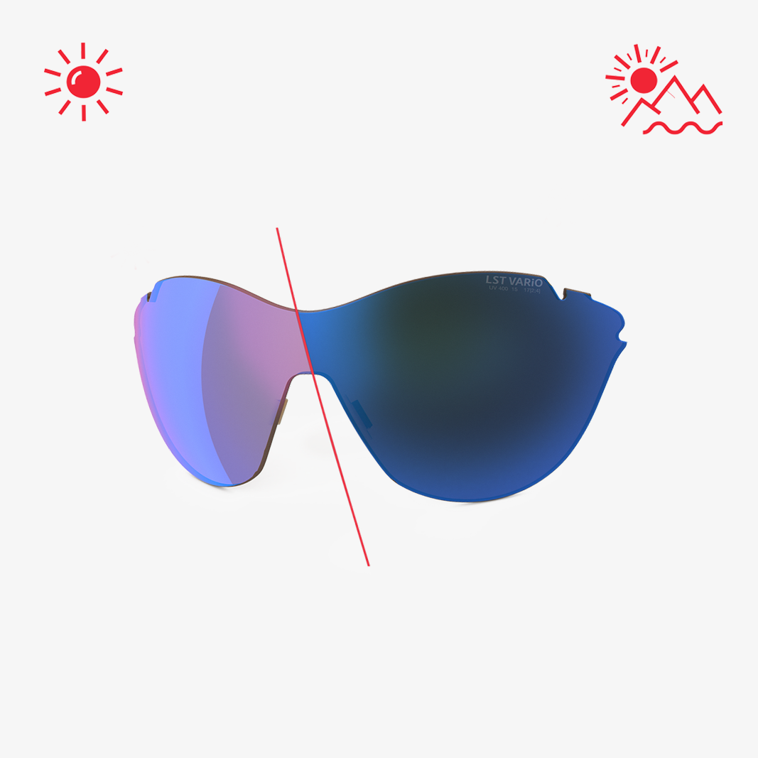 evil eye Vistair-F Wechselglas / LST Bluelight Vario Blue Mirror