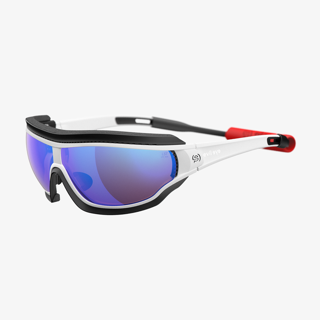 evil eye Fusor Pro / White Matt LST Active Blue Mirror 45° Ansicht