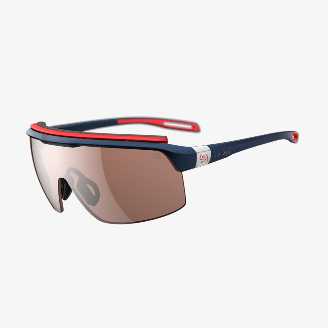 evil eye Traileye Pro / Navy Metallic LST Contrast Silver Mirror 45° Ansicht