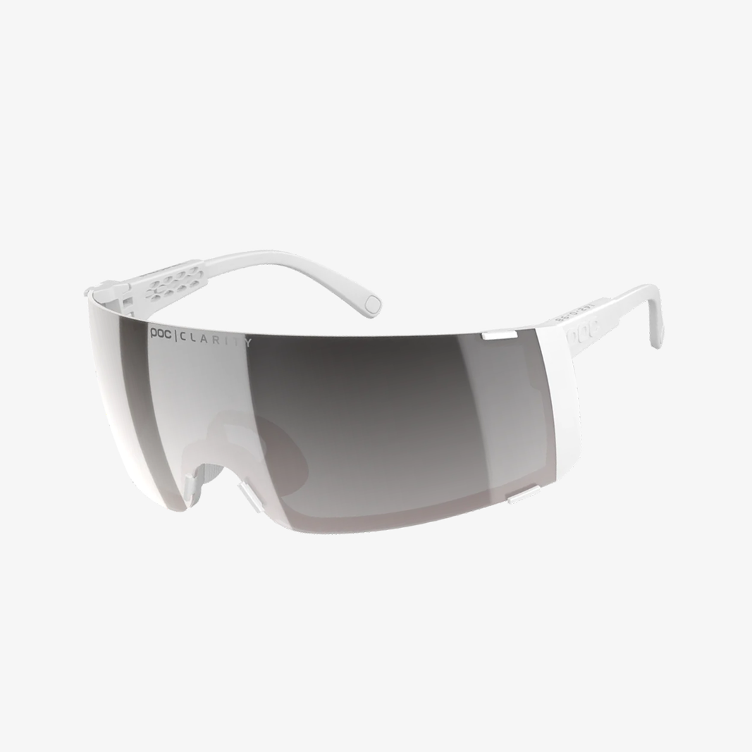 POC Propel Hydrogen White / Clarity Violet Silver Mirror 45° Ansicht
