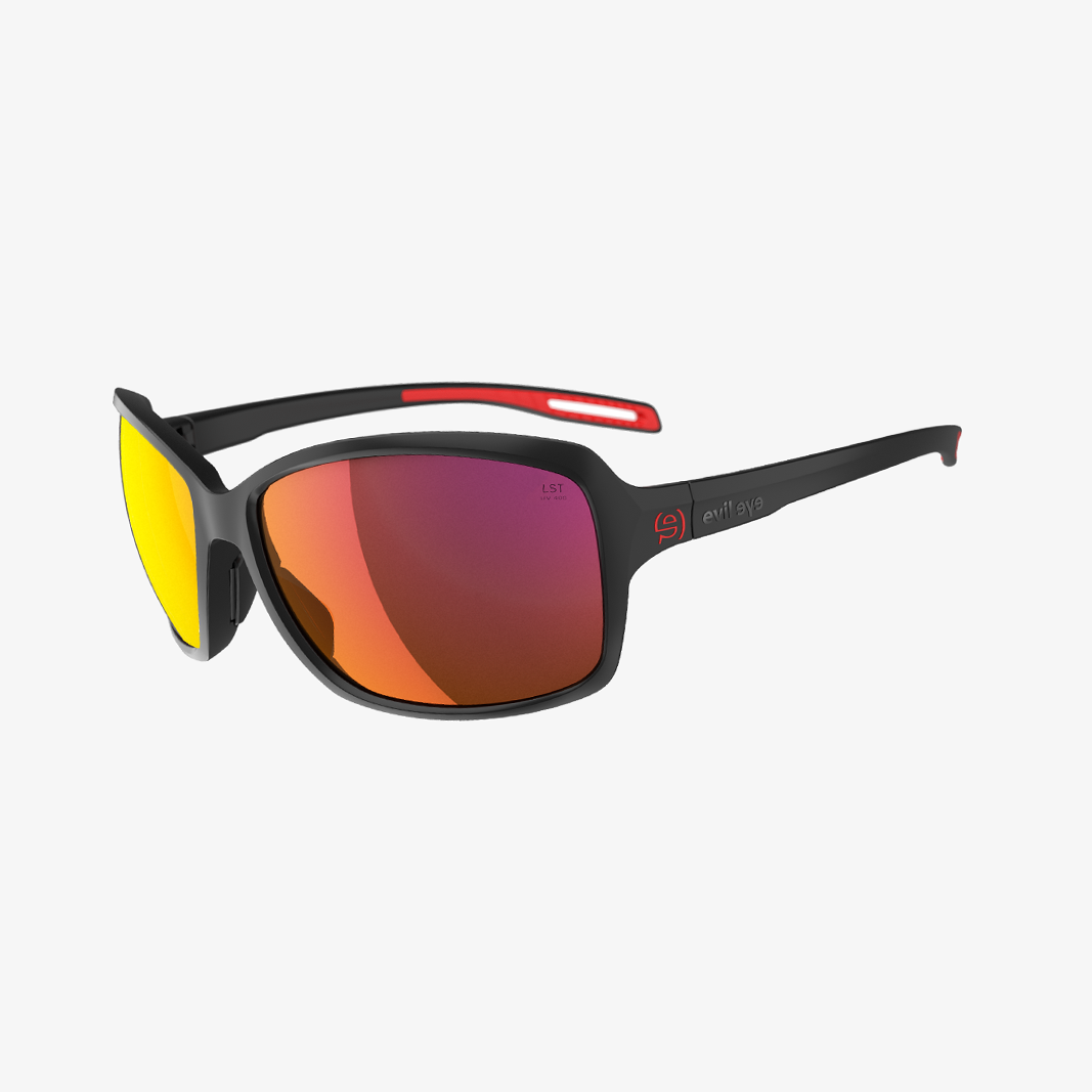 evil eye Basou / Black Matt LST Active Red Mirror 45° Ansicht