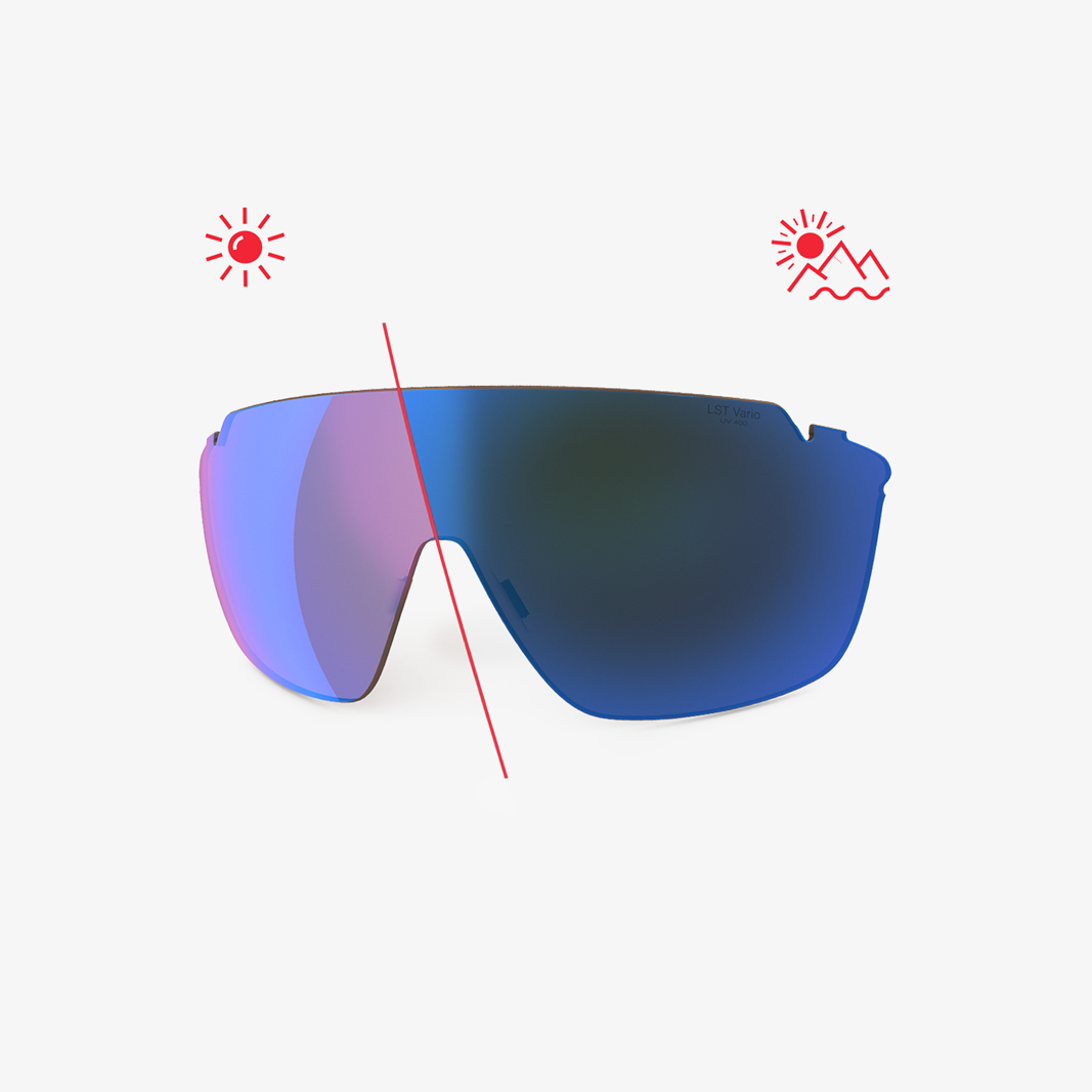 evil eye Vistair-x Wechselglas / LST Bluelight Vario Blue Mirror