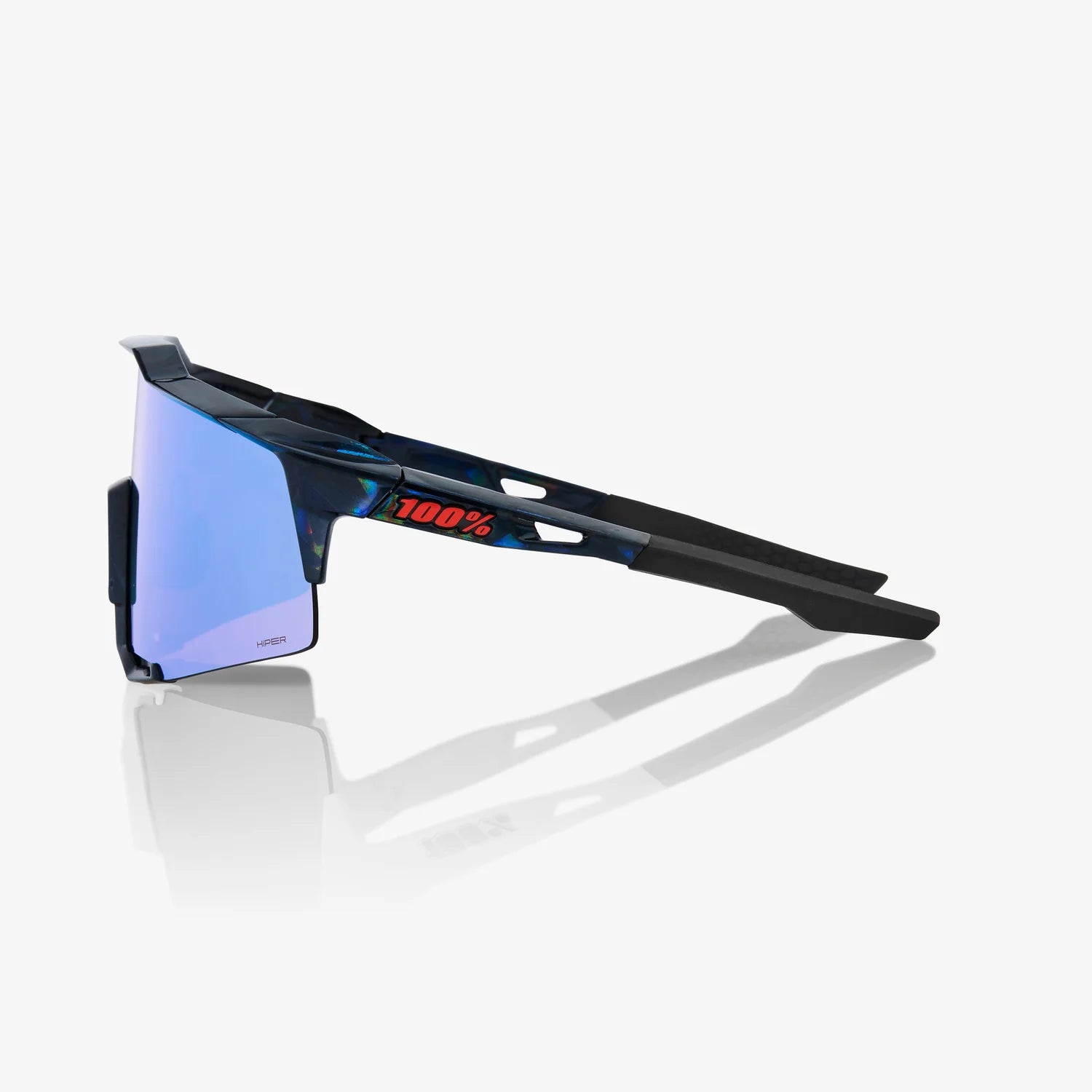 100% Speedcraft / Black Holographic HiPER Blue Multilayer Mirror