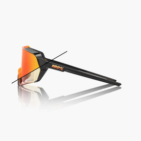 100% Korbin / Gloss Metallic Black Orange Flash Mirror Photochromic