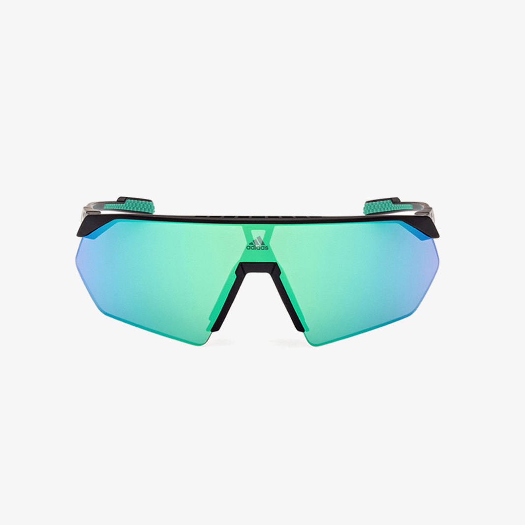 adidas mountainbike brille Adidas SP0076 / Schwarz Matt / Green Mirror / SP00760002Q