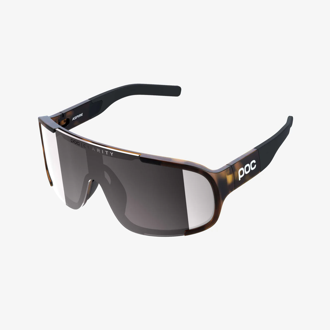 POC Aspire Tortoise Brown / Clarity Violet Silver Mirror 45° Ansicht